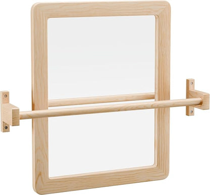 Montessori Baby Pull Up Bar, Montessori Small Mirror is Suitable for Babies Aged 6 to 18 Months, Infants Registry Item, 19.7 * 15.8 inches