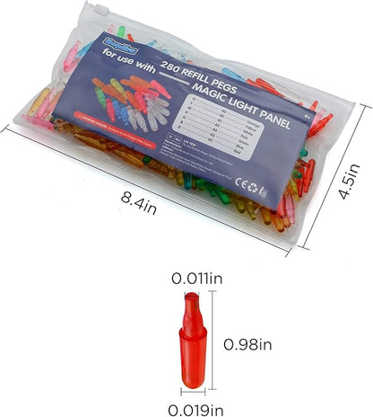 Refill Pegs 280PCS for Use with Bopika Creative Light Up Board,Educational Learning Toys for Boys and Girls Ages 4+