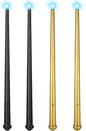 Sumind 4 Pieces Light up Wand Magic Light and Sound Toy Wizard Wands, Illuminating Witch Wand, Costume Accessory for Halloween Cosplay Birthday Party Favors(Black, Gold)