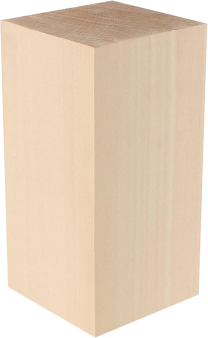 6 Pack Basswood Block, 6 x 3 x 3 Inch Basswood Carving Blocks, Large Unfinished Wooden Carving Block for Crafts Carving and Whittling
