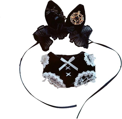 Clothes for Doll 17cm, Premium Handmade with Luxury Chic Style Set 2 Piece Set Including a Headwear and Clothes - High-End Dolls Accessories for Play & Display for Play & Display