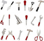 17PCS 1:12 Miniature Doll House Tools Metal Home Repair Multi-Tool Model Set Fun for Party Dollhouse Decoration Accessories Mini Yard Supplies Creative Pretend Toy (Tool)