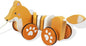 Baby Toys Car,Wooden Pull Along Toddler Toy, Developmental Toy for 1 Year Old Girl Boy Birthday Gift (Fox)