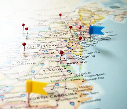 Map Your Travels Personalized U.S. Traveler Wall Art | Premium Wood Frame | Detailed USA Wall Art | Framed size 33"x21"