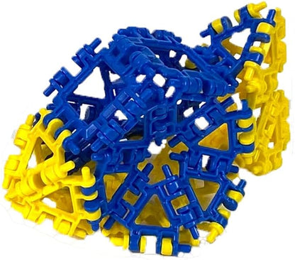 That Hinge Toy 82 Piece Blue + Pink Set, Animal + More STEM Construction Toy Building Set
