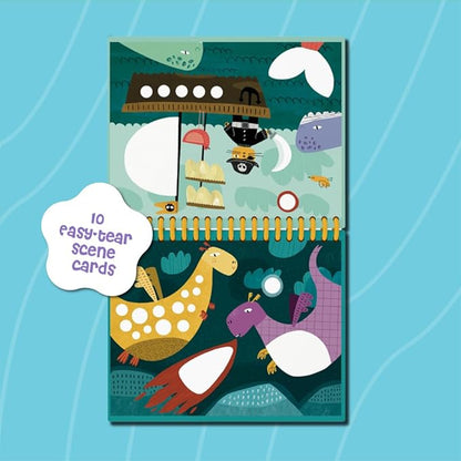 DINO MINI Dot is Fun! - Imaginative Paint by Sticker Kit for Kids - Dot Art Sticker Book for Toddlers 3-5 - Stocking Stuffers for Kids - Sticker Art Book for Toddlers (Adventure)