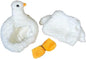 17cm/6.7in Clothes Set for Dolls - Cute Hat & Overalls Outfit, Soft Premium Fabric Dress Up Accessories Suit, Easy On/Off, NO Doll Included (swan)
