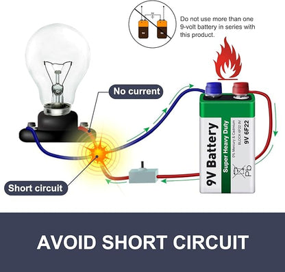 CHANZON UL Wire 9V Battery I-Type Power Supply with Center Positive 2.1mm x 5.5mm Male DC Connector Holder Clip Converter, 5 Pack for Arduino, LED Strip