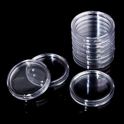 100 Pieces 30mm Coin Capsules Coin Holders for Collectors, with Foam Gasket and Plastic Storage Organizer Box, 5 Sizes (17/20/25/27/30mm) Coin Case for Coin Collection Supplies