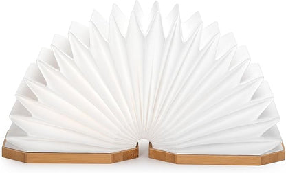 Originality Folding Accordion Lamp, Warm Light Lamp, Portable Desk Lamp, Japanese Gifts, Creative LED Paper Lantern with USB for Home Decoration(Bamboo)