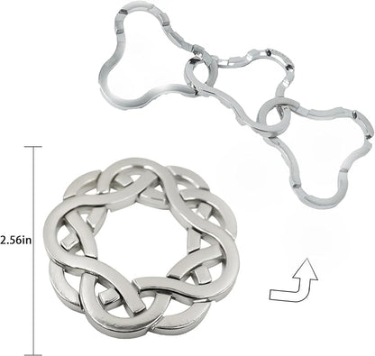 Metal Brain Teasers Puzzles for Kids and Adults 3D Unlock Interlocking Puzzles IQ Logic Test Disentanglement Educational Toy for Kids Adults