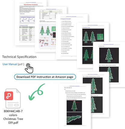 5 PCS Christmas Tree Soldering Project, Icstation 3D Xmas Tree Soldering Kit with LED Flashing Lights Soldering Practice 7 Colors DIY Christmas Tree Assemble Kit for Learning Teaching STEM Educational