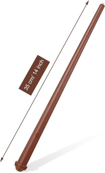 Sumind 4 Pieces Light up Wand Magic Light and Sound Toy Wizard Wands, Illuminating Witch Wand, Costume Accessory for Halloween Cosplay Birthday Party Favors(Brown)