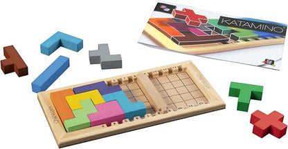 Katamino | The Original Wooden Pattern Building Puzzle Game for Kids and Adults | Over 500 Pentomino Combinations | Award Winning Kid Friendly Strategic Brain Game | Ages 6+ | 1-2 Players | 10 Min