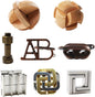 8PCS Brain Teaser Puzzles for Adults, Mind Puzzle Ancient Wooden and Metal Puzzles 3D Unlock Interlock IQ Education Puzzle Box Game for Adults