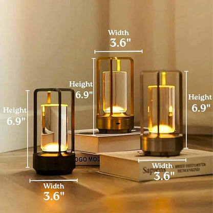 Klarako Crystal Lantern Lamp – Modern Cordless Rechargeable Bedside & Outdoor Light, Portable Wireless Lamp – Dimmable Touch Control – Luxury Living Room & Hotel-Style Lighting (Silver, 5-Pack)