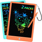 LCD Writing Tablet Doodle Board, Colorful Drawing Pad, Electronic Drawing Tablet, Drawing Pads,Travel Gifts for Kids Ages 3 4 5 6 7 8 Year Old Girls Boys (10.5 inch, Blue&Orange)