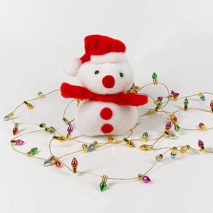Orgrimmar Fake Light String Christmas Decoration Doll House Miniature Furniture Accessories String Lights (Mini Light String 25m, Plastic)