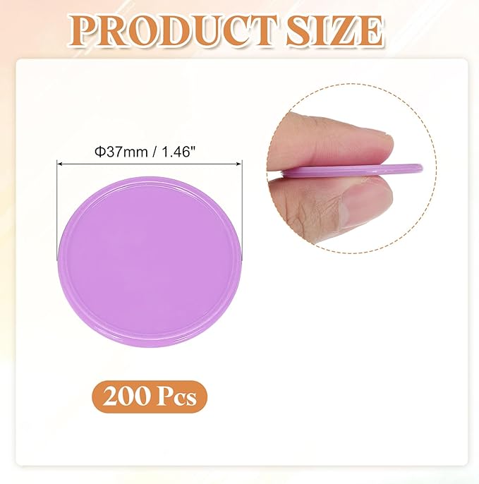 uxcell Plastic Poker Chips, Learning Counters Counting Counters Disk Marker Opaque Game Token for Game Play Math Counting