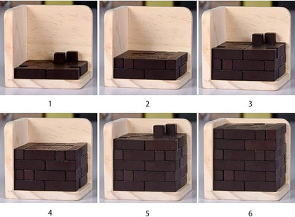 Wooden Brain Teaser Puzzle Cube Stress Relief Toys for Kids Adults Wooden Puzzles T-Shaped Jigsaw Logic Puzzle Educational Toy for Children Teenagers by AHYUAN (Coffee)