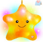 WEWILL 9'' LED Twinkle Star Soft Plush Pillow Toys Glowing Stuffed Star Light up Pillow Plush with Colorful Night Lights Birthday for Toddler Kids(Yellow)