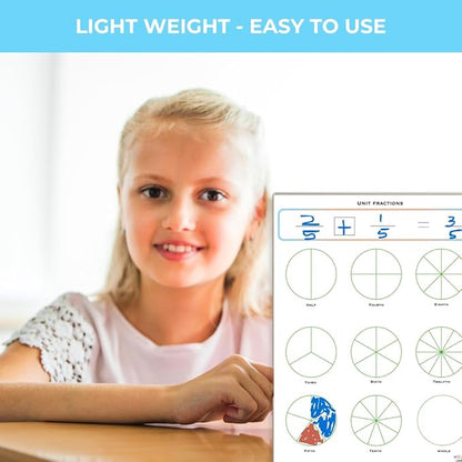 Fractions Manipulatives (Dry Erase Math Manipulatives Whiteboard) Unit Fractions for Grade 3 Math for Students in Classroom and Homeschooling (Unit Fractions)
