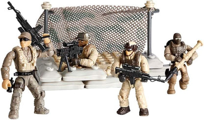 YEIBOBO ! Special Forces Mini Action Figure with Military Weapons and Accessories (Vanguard Team XJ-991)