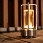 Klarako Crystal Lantern Lamp – Modern Cordless Rechargeable Bedside & Outdoor Light, Portable Wireless Lamp – Dimmable Touch Control – Luxury Living Room & Hotel-Style Lighting (Silver, 1-Pack)