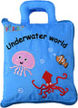 Jollybaby Quiet Book Montessori Toys, Toddlers Travel Toy, Preschool Learning Activities Early Educational Toy, 10 Sensory Activities Busy Book for Boys & Girls with Zipper(Underwater)
