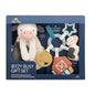 Itzy Ritzy Farm Toy Gift Set - Includes Cow Lovey & Farm-Themed Busy Ring Car Seat and Stroller Toy - Features Crinkle Sounds, Engaging Textures & Silicone Teething Relief (Farm)