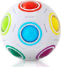Vdealen Magic Rainbow Puzzle Ball, Fidget Ball Puzzle Brain Teaser Fidget Toy for Boys & Girls- Birthday Party Easter Valentines Christmas Stocking Stuffers for Kids Teen & Adults(White)