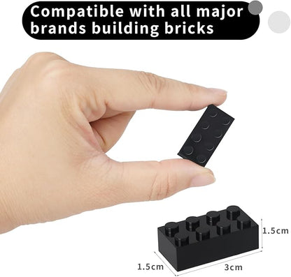 Building Bricks 121 Pieces 2x4 Black Color Building Block,Compatible with Lego Classic,Creative Building Block Toys for Kids