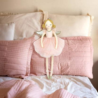 MON AMI Sugar Plum Fairy Doll with Wings– 22”, Soft & Elegant Stuffed Plush Doll, Use as Toy or Room Décor for Kids of All Ages