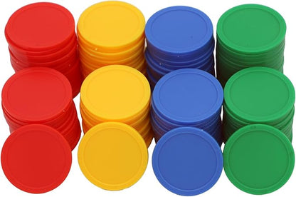 35MM/1.37-inch Box of 120 Counting Coins for Poker Chips and Game Coins (Red+Yellow+RoyalBlue+Green, 35MM/1.37-inch)