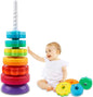 LBAIBB Spinning Stacking Toys,Spin Toy for Toddlers 1-3,Montessori Toys for 1 Year Old,Rainbow Spin Tower,Autism Sensory Learning Toy,Suitable for Gifts for Boys and Girls