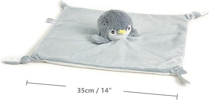 CREVENT Cozy Plush Baby Security Blanket, Loveys for Baby Girls and Boys, Birthday (Zebra + Penguin)