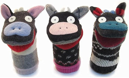 Cate & Levi - Hand Puppet - Premium Reclaimed Wool - Handmade in Canada - Machine Washable (Cow)