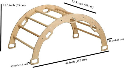 Climbing Arch | Montessori Rocker Arch | Arch with Cosy Pillow | Wooden Climbing Arch with Cushion | Wooden Climbing Arch and Rocker | Indoor Playground Cosy Cushion Rocker (map)