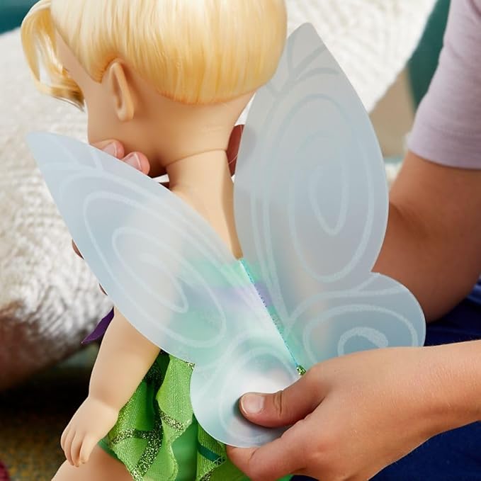Disney Store Animators' Collection Tinker Bell Doll - Peter Pan - 16 Inch, Molded Details, Fully Posable Toy in Satin Dress - Suitable for Ages 3+ Toy Figure