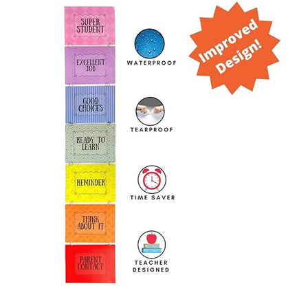 Behavior Chart for Kids, Full Sized Wall Hanging Behavior Clip Chart, Classroom and Household Behavior Management Tool, Completely Customizable, Teaching Supplies Suitable for School, Home or Daycare
