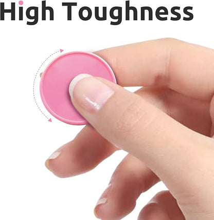 Set of 100 Opaque Plastic Learning Counters Mini Poker Chips Game Tokens with Storage Box (Pink, 1 Inch)