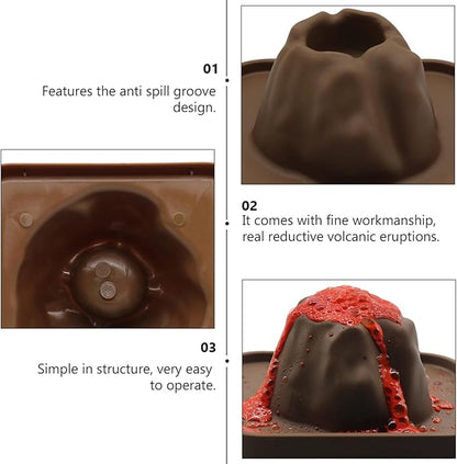 jarbins 10Pcs Volcanic Model School Figure Model Experiment for Volcano Science Kit Volcano Eruption Toy DIY Demonstration Props