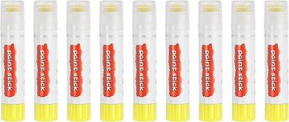 PATIKIL Tempera Paint Sticks, 9 Pcs Solid Tempera Paints Sticks Washable Bulk Markers Pen Quick Drying for Artists Beginners Art Supplies, Lemon Yellow
