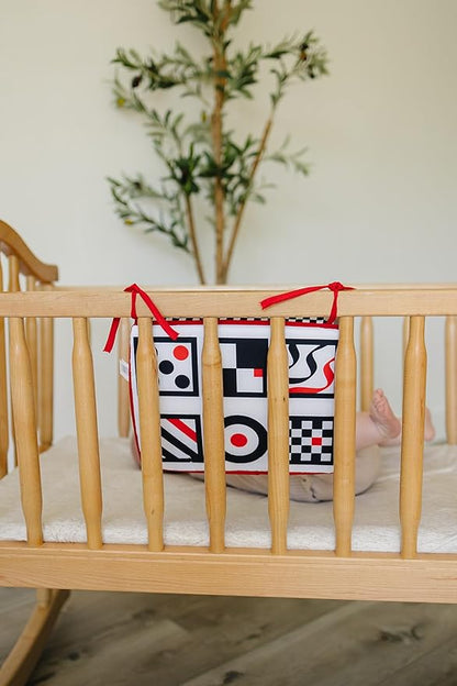 Genius Baby Toys Reversible Crib Mirror With High Contrast Colors - Easy to Attach, Lightweight and Portable - Great for Tummy Time