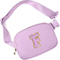 Gitus Gifts for 8 9 10 11 12 Year Old Girls Belt Bag Fanny Pack Crossbody Bags with Initial Letter Patch Cute Stuff Birthday Gifts for Teen Girls Women Personalized Trend Stuff (Lavender-F)