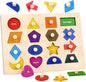 Wooden Shape Peg Puzzles for Toddlers 1 2 3 Year Old, Toddler Learning Toys Shape Sorter Color Match Montessori Toys Educational Puzzles for Toddlers 2-4 Easter Birthday for Girls
