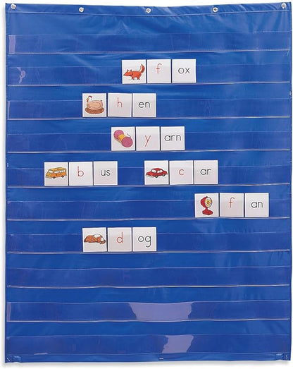 Learning Resources Standard Pocket Chart, Classroom Supplies, Homeschool, Back to School,Gifts for Teachers, Pocket Chart, Ages 3+
