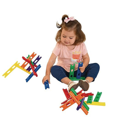 Environments 6.25 inch Chunky Construction Bars, 36 Pieces, Building Blocks, Manipulatives, Early STEM, Educational Toy, Ages 18 Months and Up