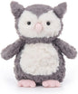 Apricot Lamb Grey Flower Owl Stuffed Animals for Kids, Soft Cute Plush Toys for Baby Girl and Boy, 9.5 Inches