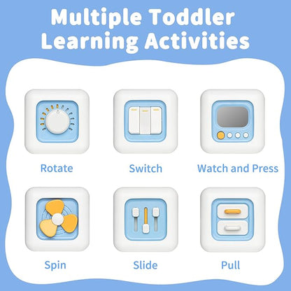 Busy Cube Toys for 1 Year Old, Montessori for 1+ Year Old, Travel Toys for Toddlers 1-3, Learning Fine Motor Skills| Birthday Gifts for 12 Months Stocking Stuffers